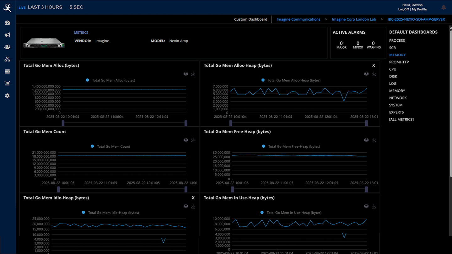 screen capture of the IMS software service
