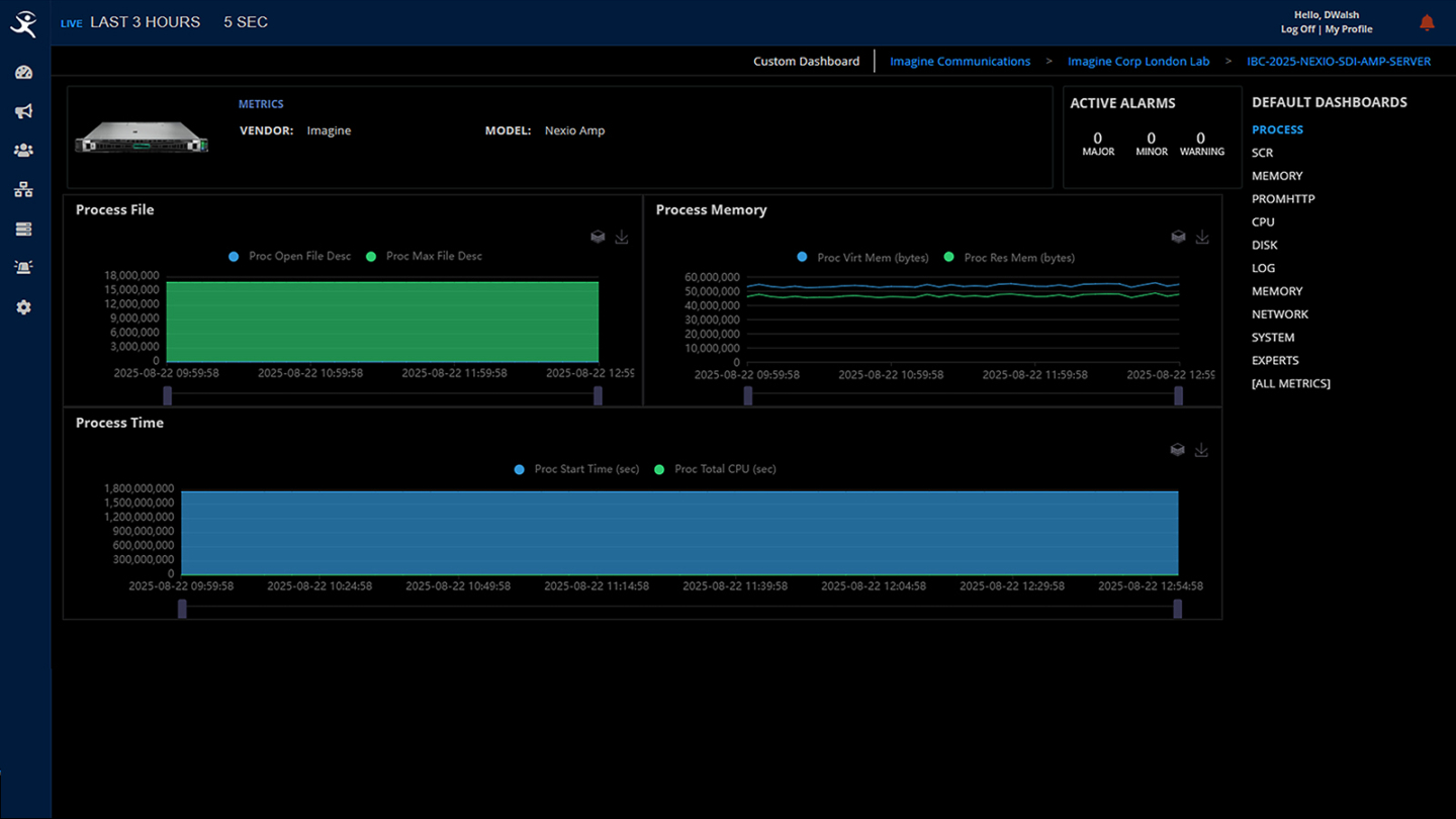 screen capture of the IMS software service