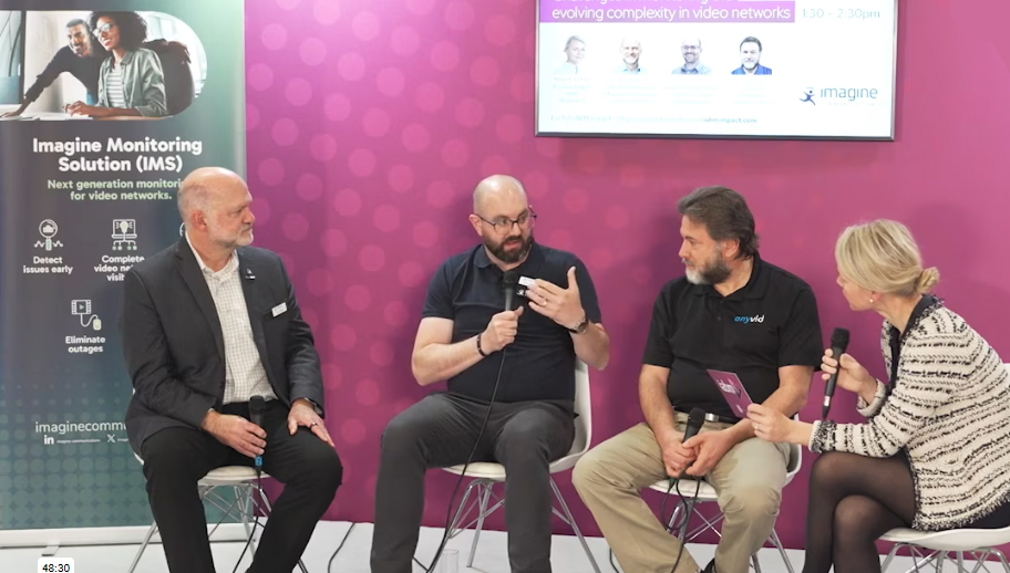 Dan Walsh, James Rivers, and Jay Cox, on stage at IBC2025