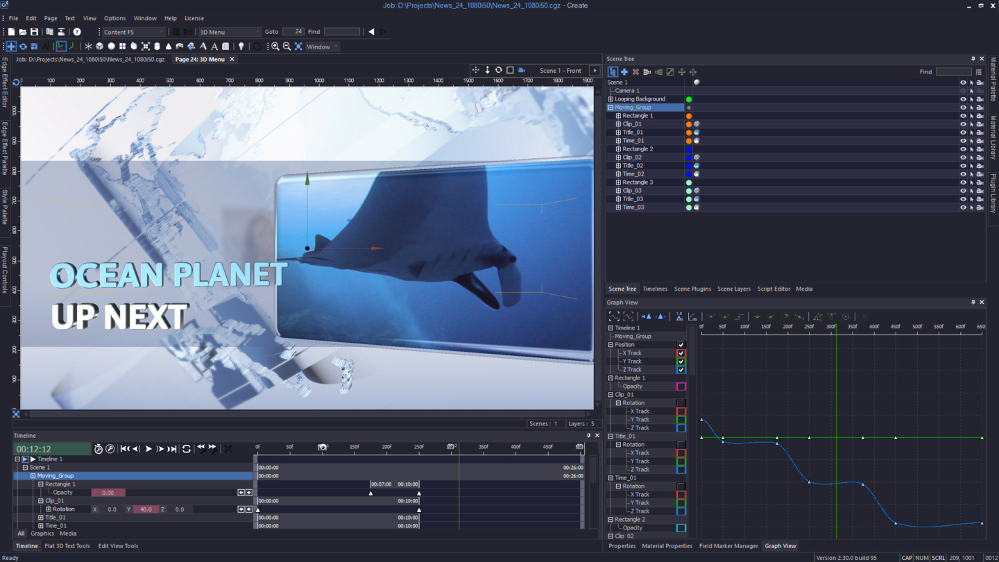 screen capture of the Stream Master Create software