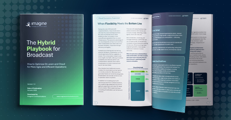 A preview of The Hybrid Playbook for Broadcast done up to look like a physical magazine