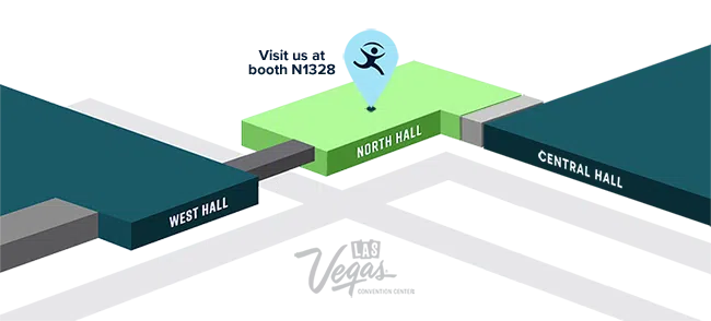 map of the LVCC showing the Imagine booth location for NAB 2026
