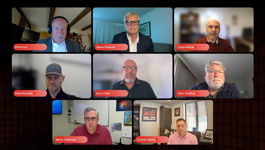 screen capture of the live webinar showing all of the speakers