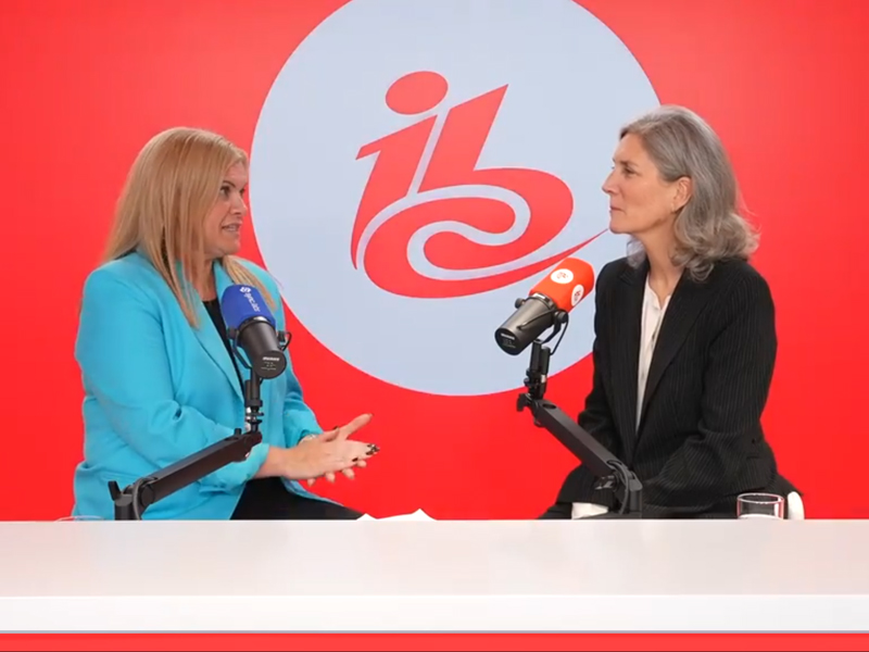 Glodina Lostanlen and IBC interview host