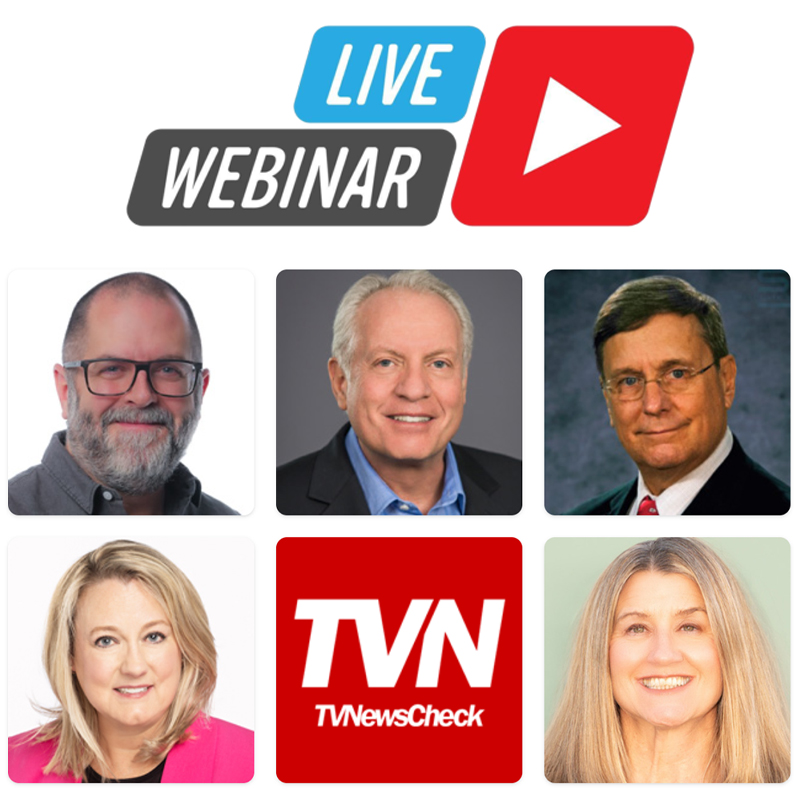 Live Webinar card showing the TVN logo and photos of the participants