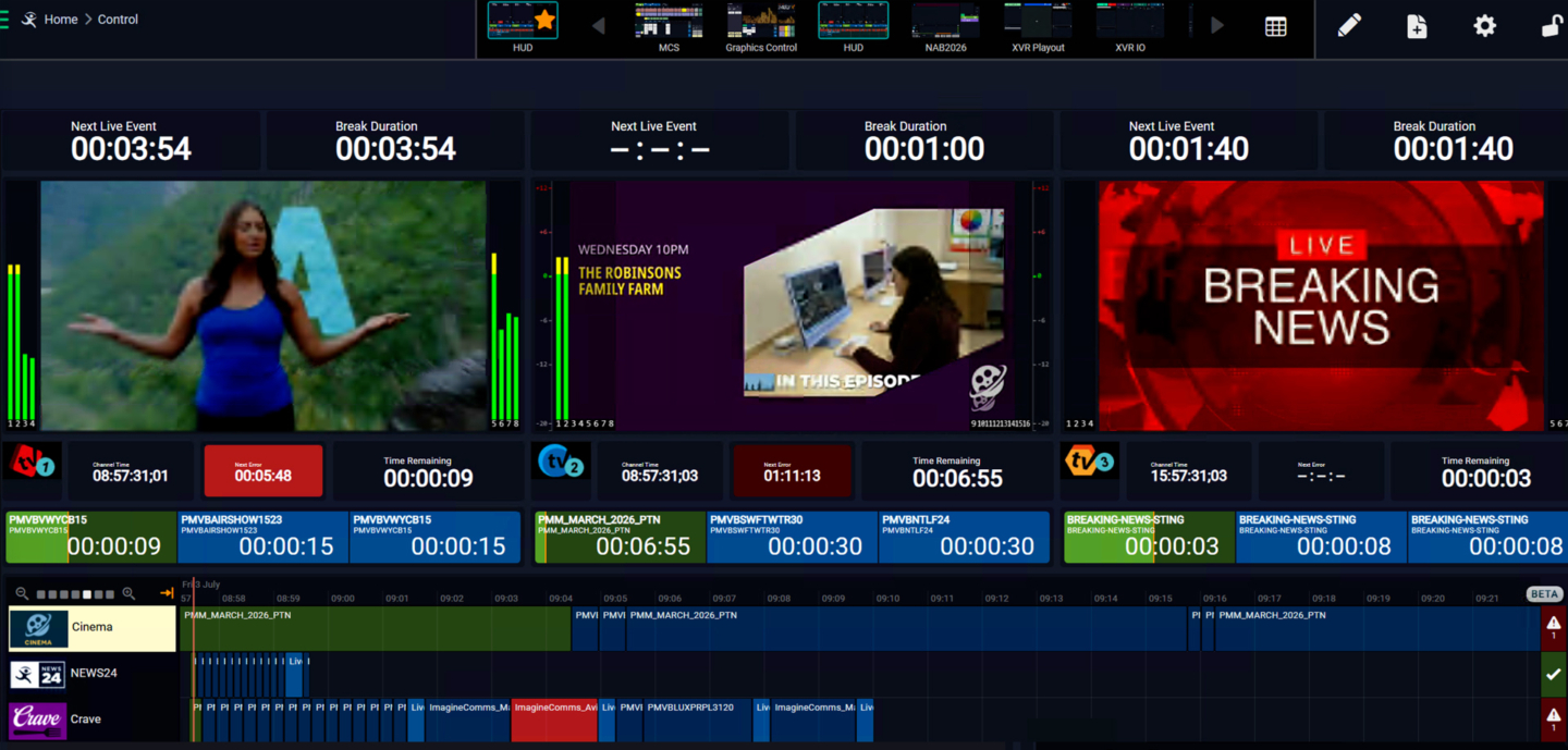 Aviator Orchestrator software screen - Control Panel