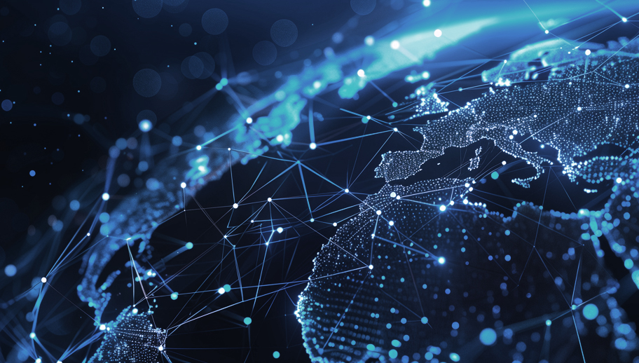 Abstract digital world map