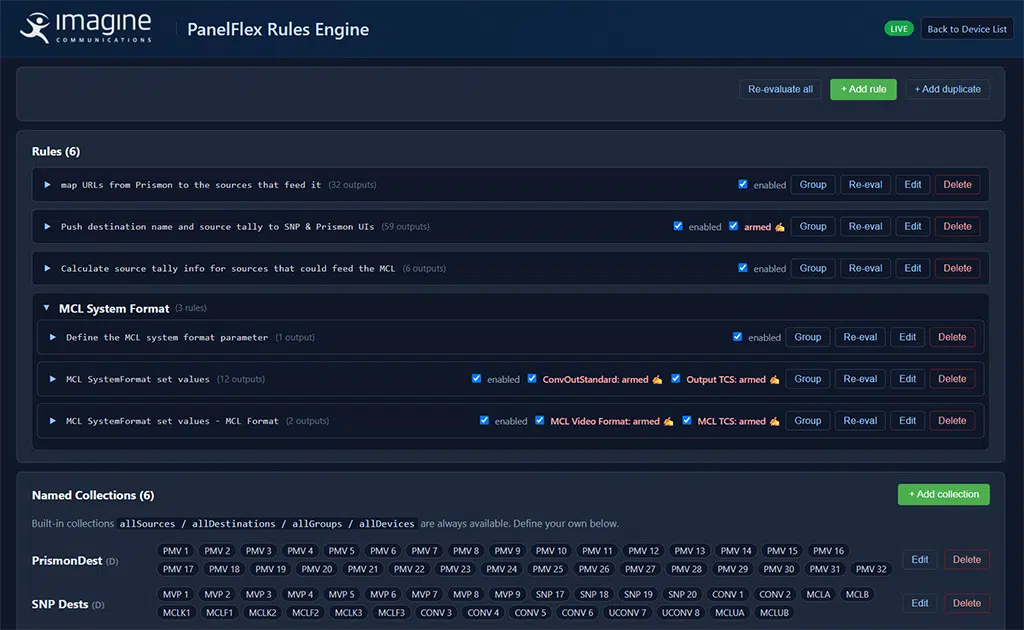 software screen capture of Magellan PanelFlex Runtime Engine