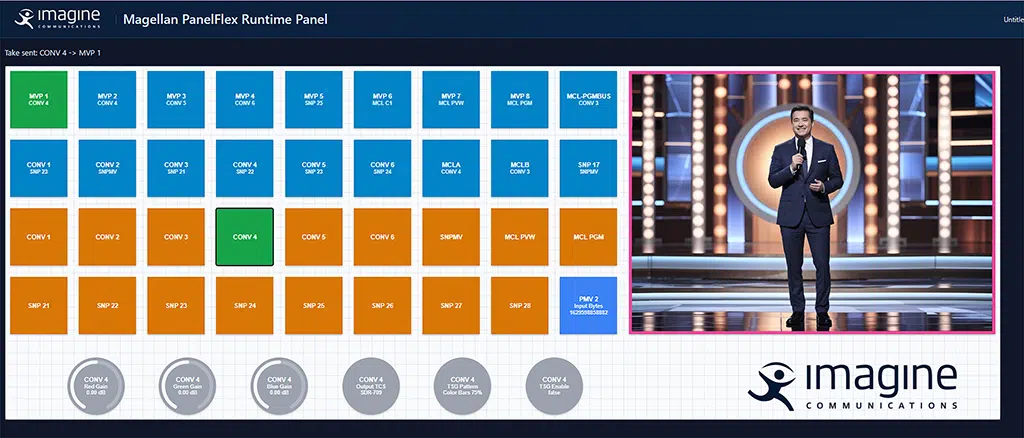software screen capture of Magellan PanelFlex Runtime Panel Sample