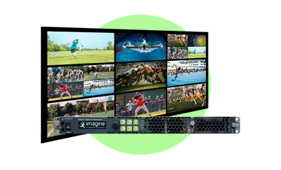 SNP hardware in front of a multiviewer tv screen